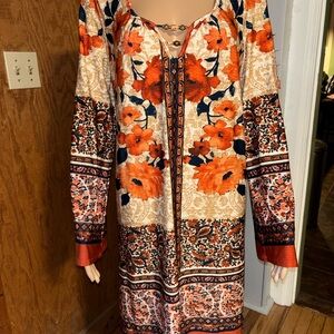 ONE WORLD Vibrant Floral Patterned dress